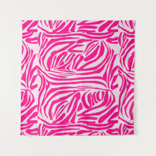 Pink zebra print tapestry