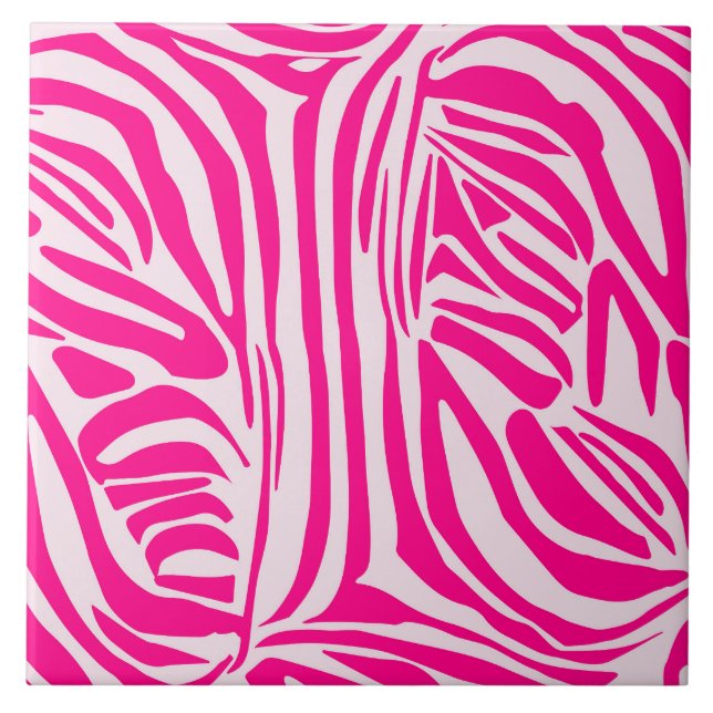 Pink zebra print tile (Front)