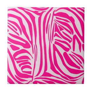 Pink zebra print tile