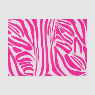 Pink zebra print tissue paper