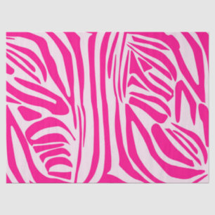 Pink zebra print tissue paper