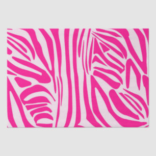 Pink zebra print tissue paper