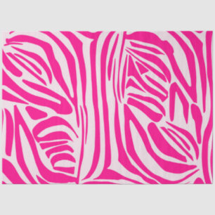 Pink zebra print tissue paper
