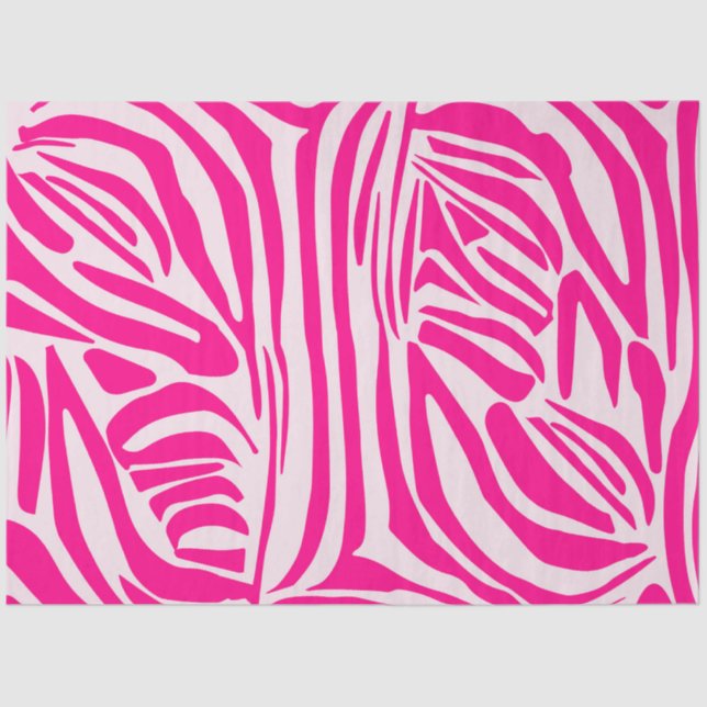 Pink zebra print tissue paper (Front)