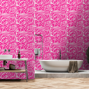 Pink zebra print wallpaper