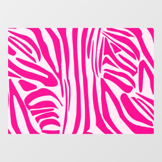 Pink zebra print window cling (Sheet)
