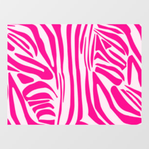 Pink zebra print window cling