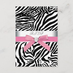 Pink Zebra RSVP Card