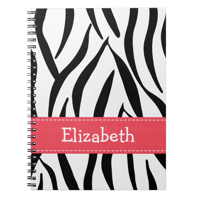 Pink Zebra Skin Print Notebook Journal (Front)
