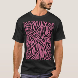 Pink Zebra skin texture glamourous seamless patter T-Shirt