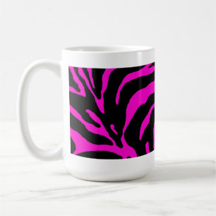 Pink Zebra Stripe Animal Print Coffee Mug