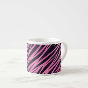 Pink Zebra Stripe Background Espresso Cup