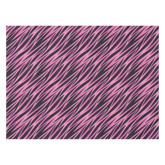 Pink Zebra Stripe Background Tablecloth (Front (Horizontal))