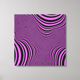 Pink Zebra Stripes Canvas Print