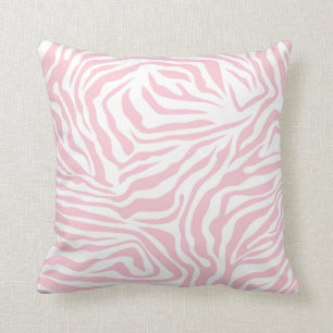 Pink Zebra Stripes Wild Animal Print Zebra Pattern Cushion