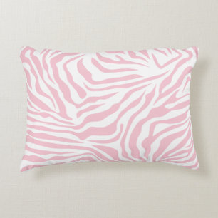Pink Zebra Stripes Wild Animal Print Zebra Pattern Decorative Cushion