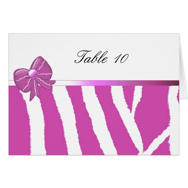 Pink Zebra Stripes With Ribbon (Front Horizontal)