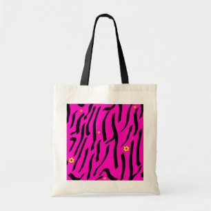 Pink Zebra Tote Bag