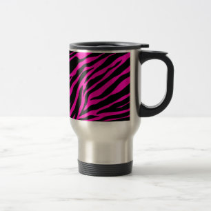 pink zebra travel mug