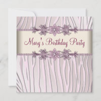 Pink Zebra Womans Birthday Party
