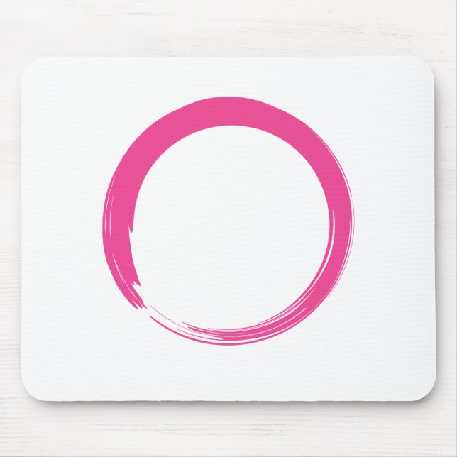 Pink Zen Symbol / Enso Circle Mouse Mat (Front)
