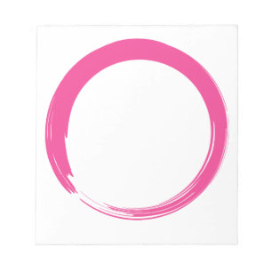 Pink Zen Symbol / Enso Circle Notepad
