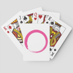 Pink Zen Symbol / Enso Circle Playing Cards