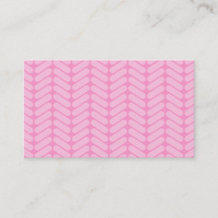 Pink Zigzag Pattern inspired by Knitting. Business Card
