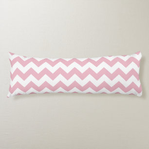 Pink Zigzag, Pink Chevron, Geometric Pattern Body Cushion