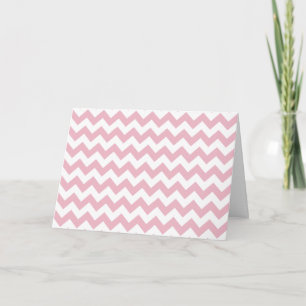 Pink Zigzag, Pink Chevron, Geometric Pattern Card
