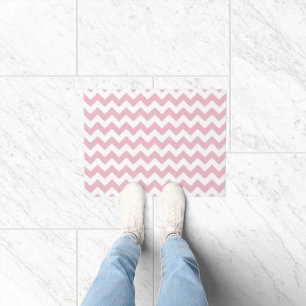 Pink Zigzag, Pink Chevron, Geometric Pattern Doormat