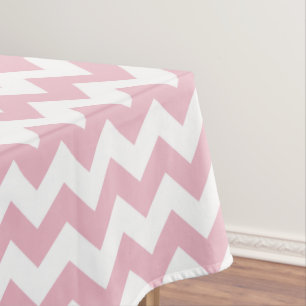 Pink Zigzag, Pink Chevron, Geometric Pattern Tablecloth