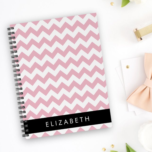 Pink Zigzag, Pink Chevron, Wave Pattern, Your Name Planner (Creator Uploaded)