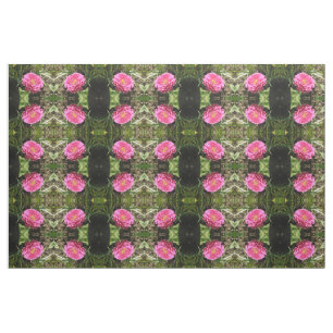 Pink Zinnia Floral Patterned Fabric