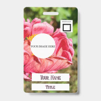 Pink Zinnia Flower Custom Image Logo Name Title