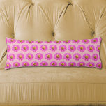 Pink Zinnia Flower Seamless Pattern on Body Pillow<br><div class="desc">Seamless pattern of Zinnia flower with pink ray and yellow disc florets printed on body pillow. Pillow to support your body or to comfort you. Floral design pillow as decorative pillow also for lovers of flowers and to add the beauty of nature in your room. You can also give it...</div>