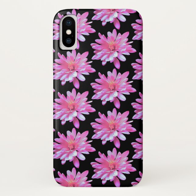 Pink zinnia, pink daisy, pretty floral pattern Case-Mate iPhone case (Back)