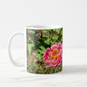Pink Zinnia with Yellow Centre Coffee Mug
