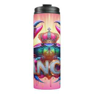 Pink Zodiac Cancer Thermal Tumbler