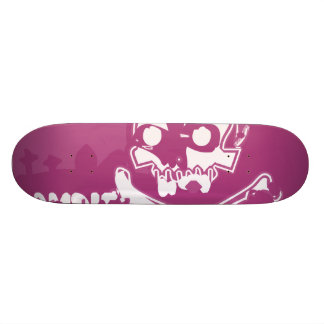Pink Zombie Skull Skateboard