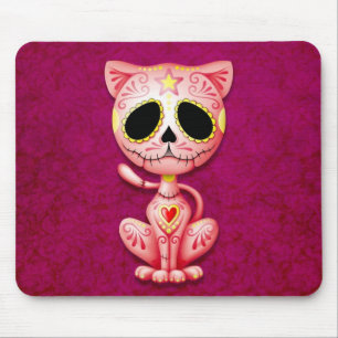 Pink Zombie Sugar Kitten Mouse Mat