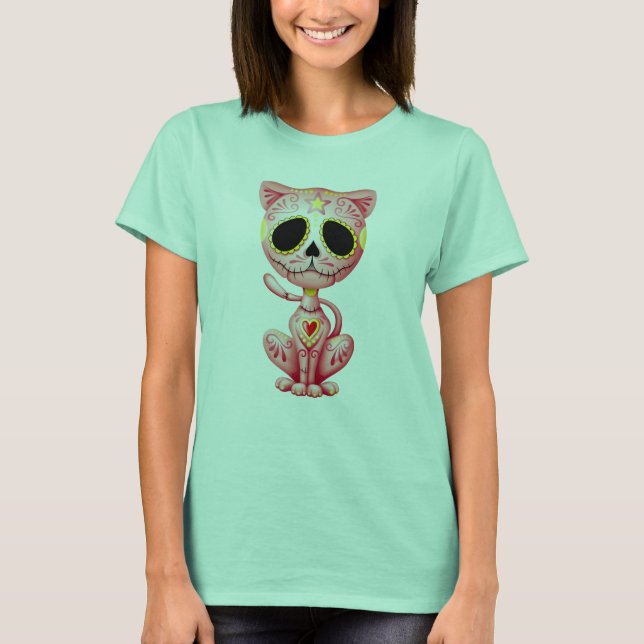Pink Zombie Sugar Kitten T-Shirt (Front)