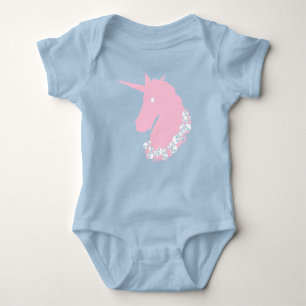 Pink Zombie Unicorn Baby Bodysuit