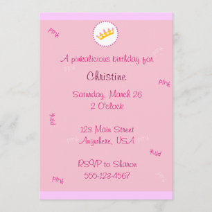 Pinkalicious invitation