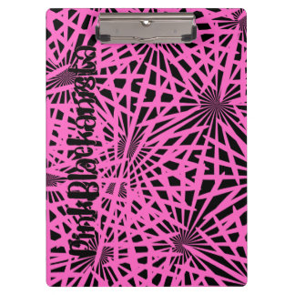 pinkblackanista floral clipboard