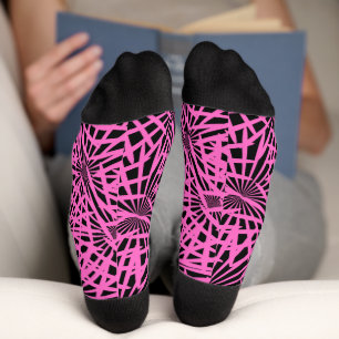 pinkblackanista floral socks