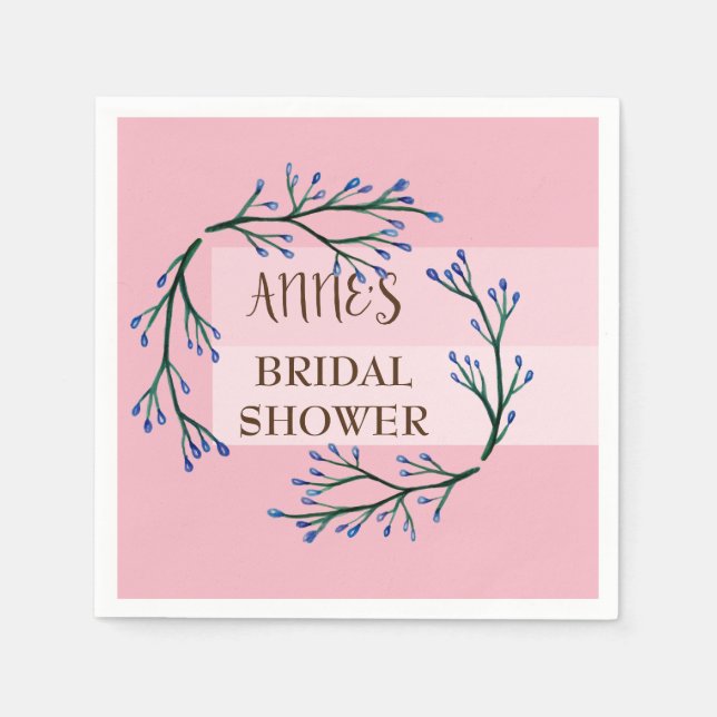 PinkBridal Shower Paper Napkins (Front)