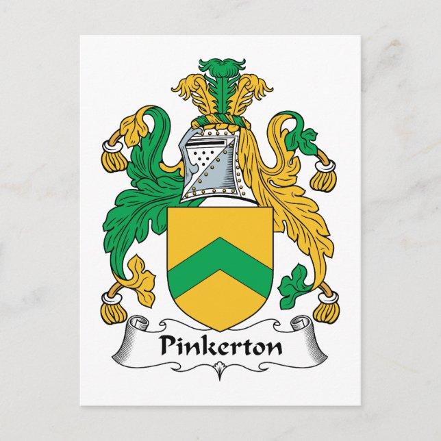 Pinkerton Family Crest Postcard (Front)