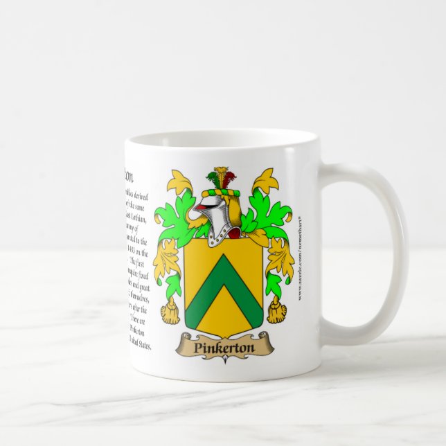 Pinkerton, the Origin, the Meaning and the Crest Coffee Mug (Right)