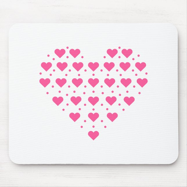 Pinkes Herz Mouse Mat (Front)